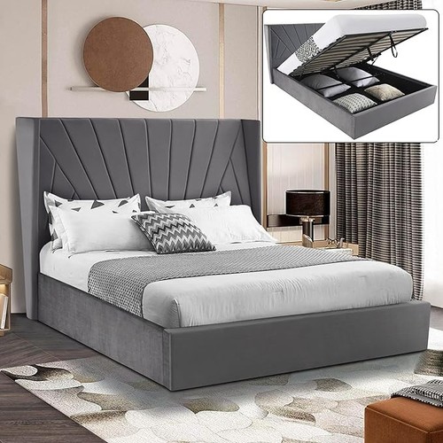 Ottoman storage bed velvet - ottoman,
