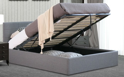 Fabric gas lift - bed, in