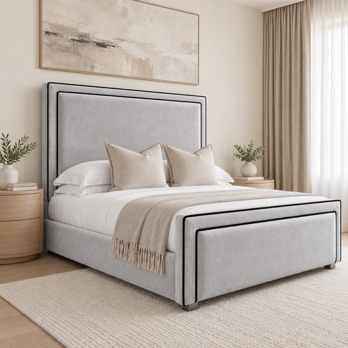 Ottoman upholstered piping - ottoman,
