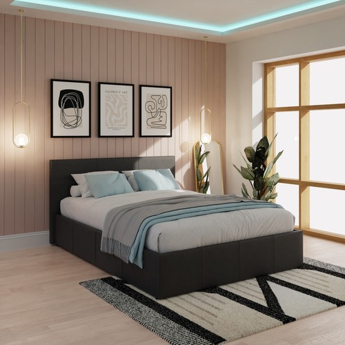 End lift bed double ottoman - bed,