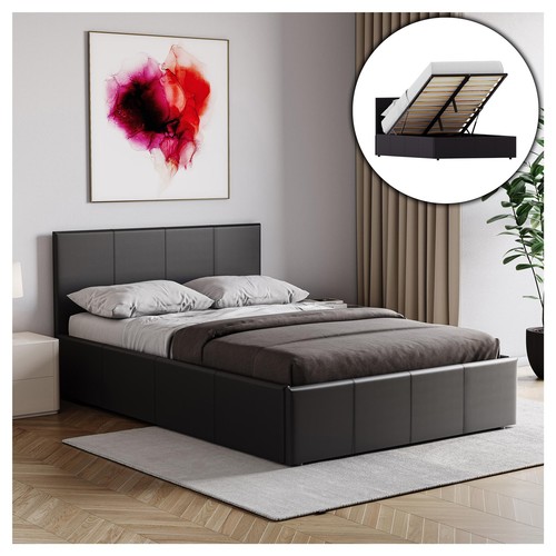 Lisbon ottoman faux leather - ottoman,