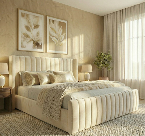 Winged ottoman storage bed - winged,