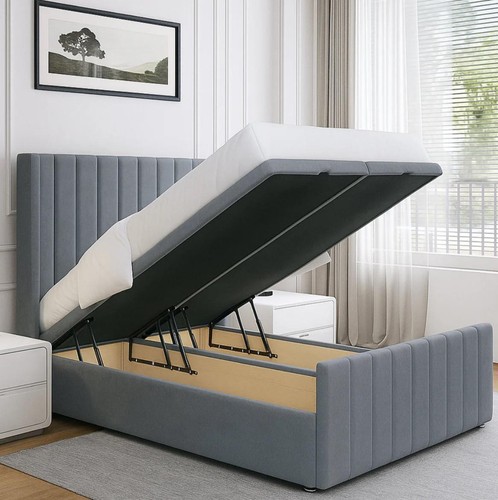 Ottoman divan panel bed plush - bed,