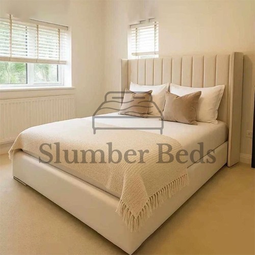 Winged ottoman bed - frame, plush
