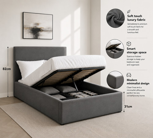 New ottoman storage bed frame - new,