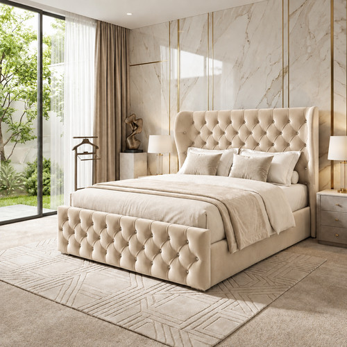Luxury wingback bed frame - wingback,