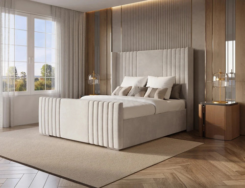 Ottoman bed winged plush - bed,