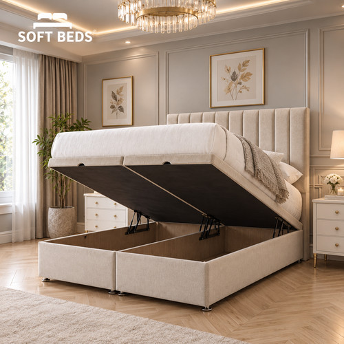 Ottoman divan bed - frame, plush