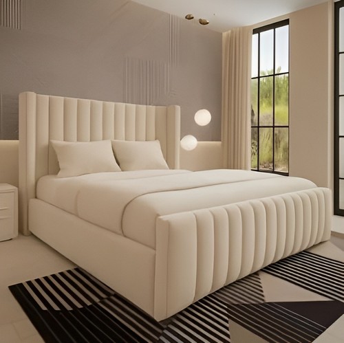 Luxury plush velvet ottoman - luxury,