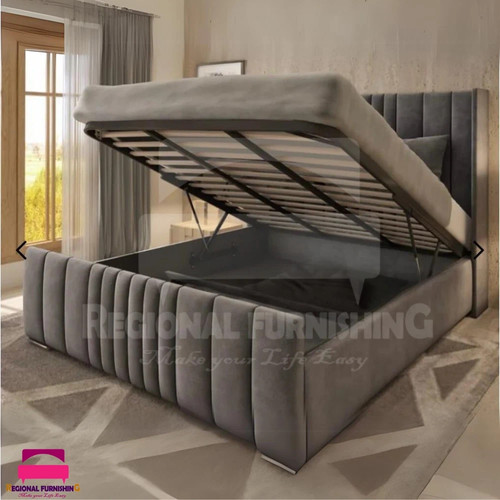Ottoman bed winged panel plush - panel,