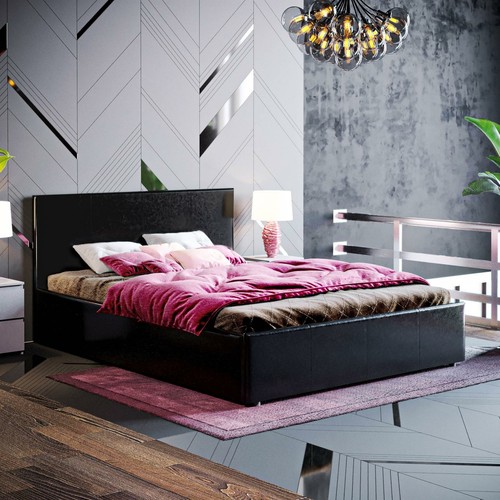 Ottoman leather bed - bed, lift