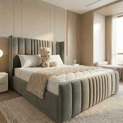 Ottoman bed winged - ottoman, plush