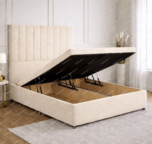 Plush velvet ottoman - velvet,