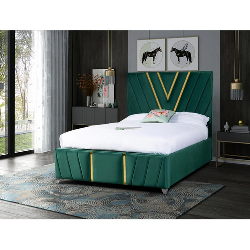 Ottoman bed frame plush - plush, velvet