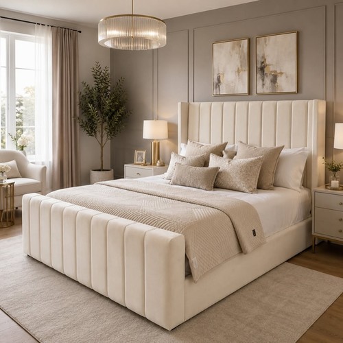 Luxury upholstered ottoman - upholstered,
