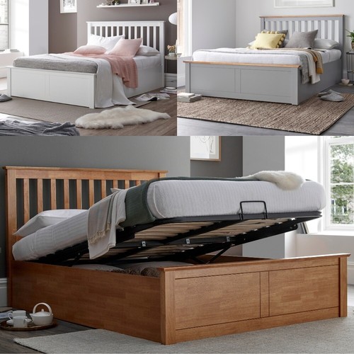 Wood ottoman bed - wood, storage
