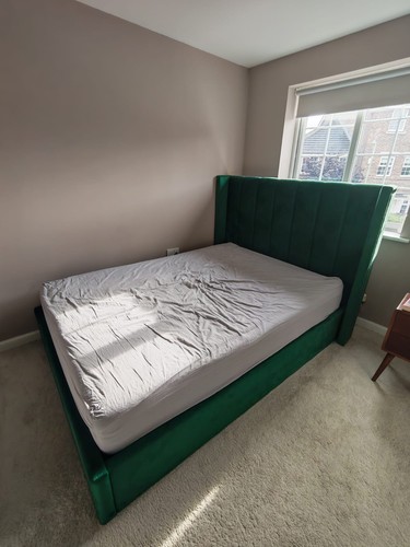 Emerald green ottoman - emerald, bed