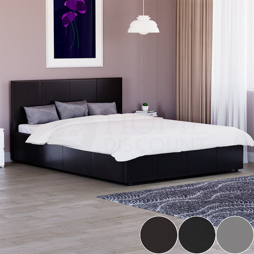 Faux leather bed frame 3ft - bed,